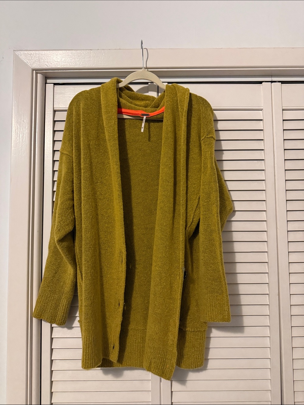 Free People Mustard Open-Front Cardigan